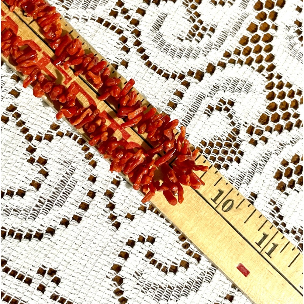 Vintage Natural Red Branch Coral Necklace - Picture 8 of 11